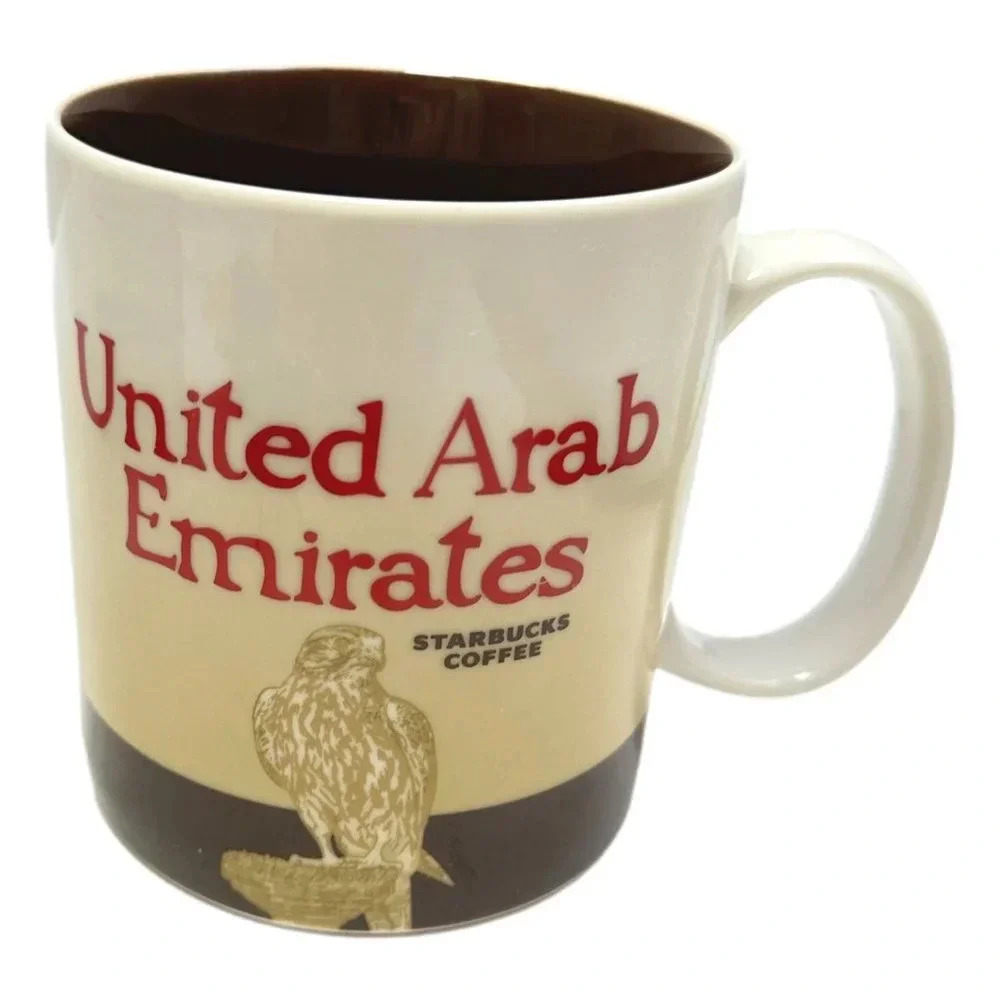 United Arab Emirates Starbucks Mug 16 fl  oz Icons Series New UPC‎ Label on